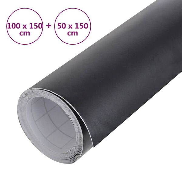 vidaXL Μεμβράνες Αυτοκινήτου 2 τεμ. Μαύρο Ματ 100x150 εκ. & 50x150 εκ.