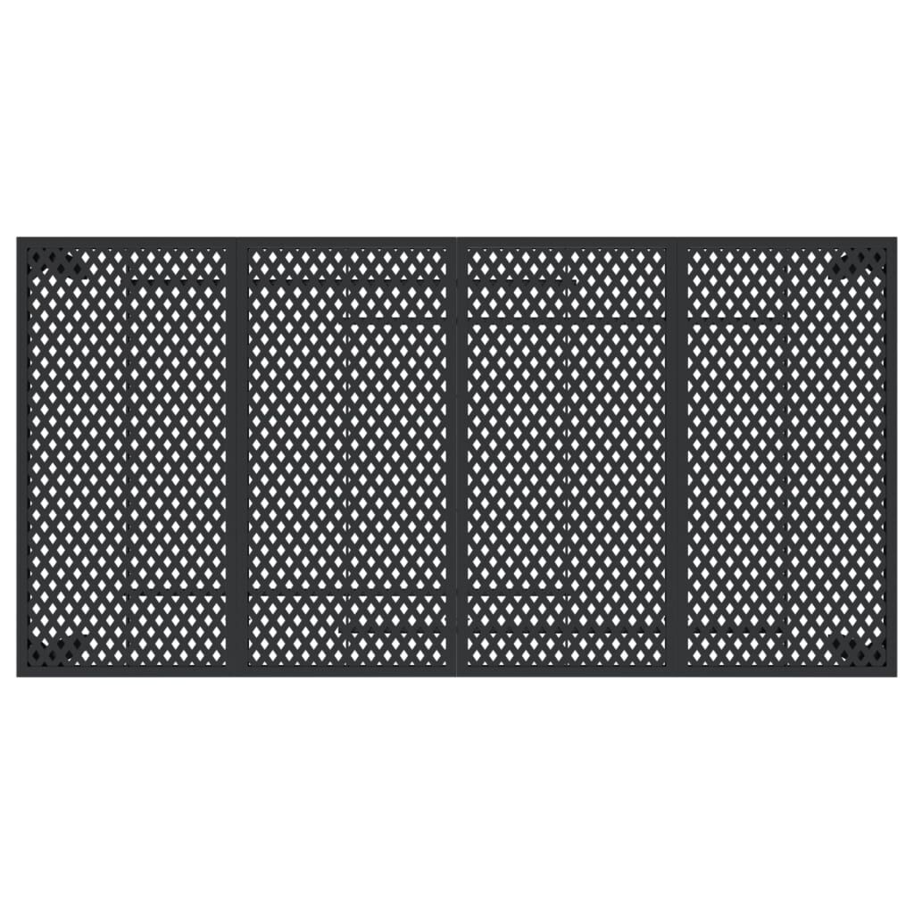 vidaXL Τραπέζι Κήπου Ανθρακί 200x100x72 εκ. Ατσάλινο
