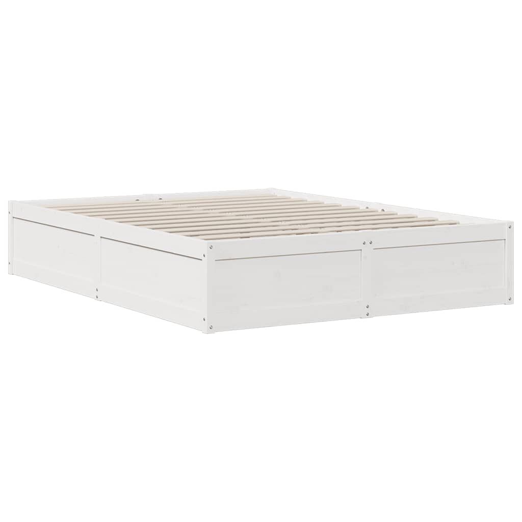 vidaXL Κρεβάτι Βιβλιοθήκη Χωρίς Στρώμα 160x200 εκ Μασίφ Ξύλο Πεύκου