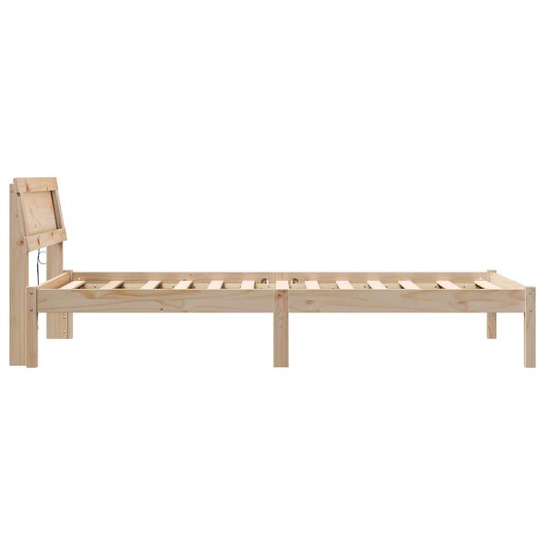 vidaXL Σκελετός Κρεβατιού Καφέ 90 x 190 cm Συμπαγές ξύλο πεύκου