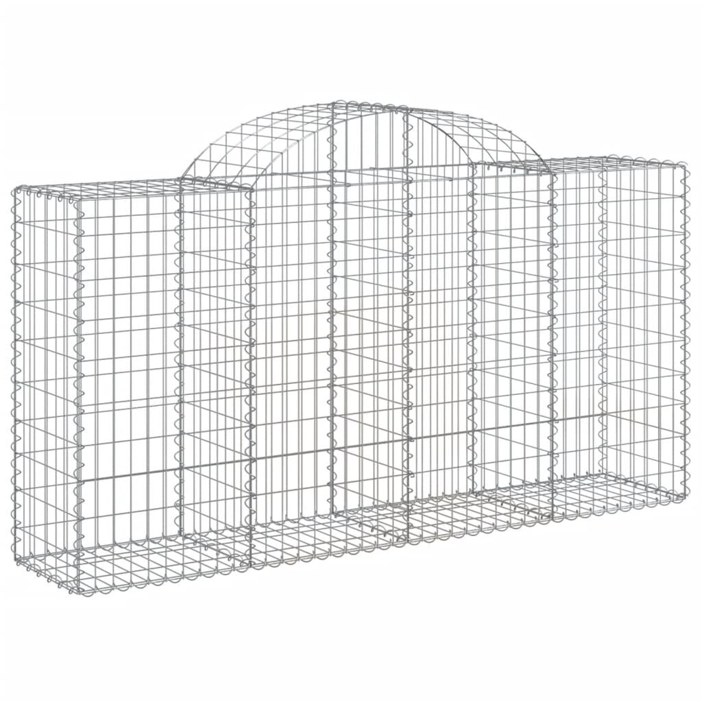 vidaXL Συρματοκιβώτια Τοξωτά 3 τεμ. 200x50x100/120 εκ. Γαλβαν. Ατσάλι