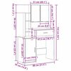 vidaXL Τραπέζι Μακιγιάζ με συρτάρι artisan δρυς 80 x 35 x 132 εκ.