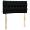 vidaXL Κρεβάτι Boxspring με Στρώμα Μαύρο 100 x 200 εκ. Υφασμάτινο