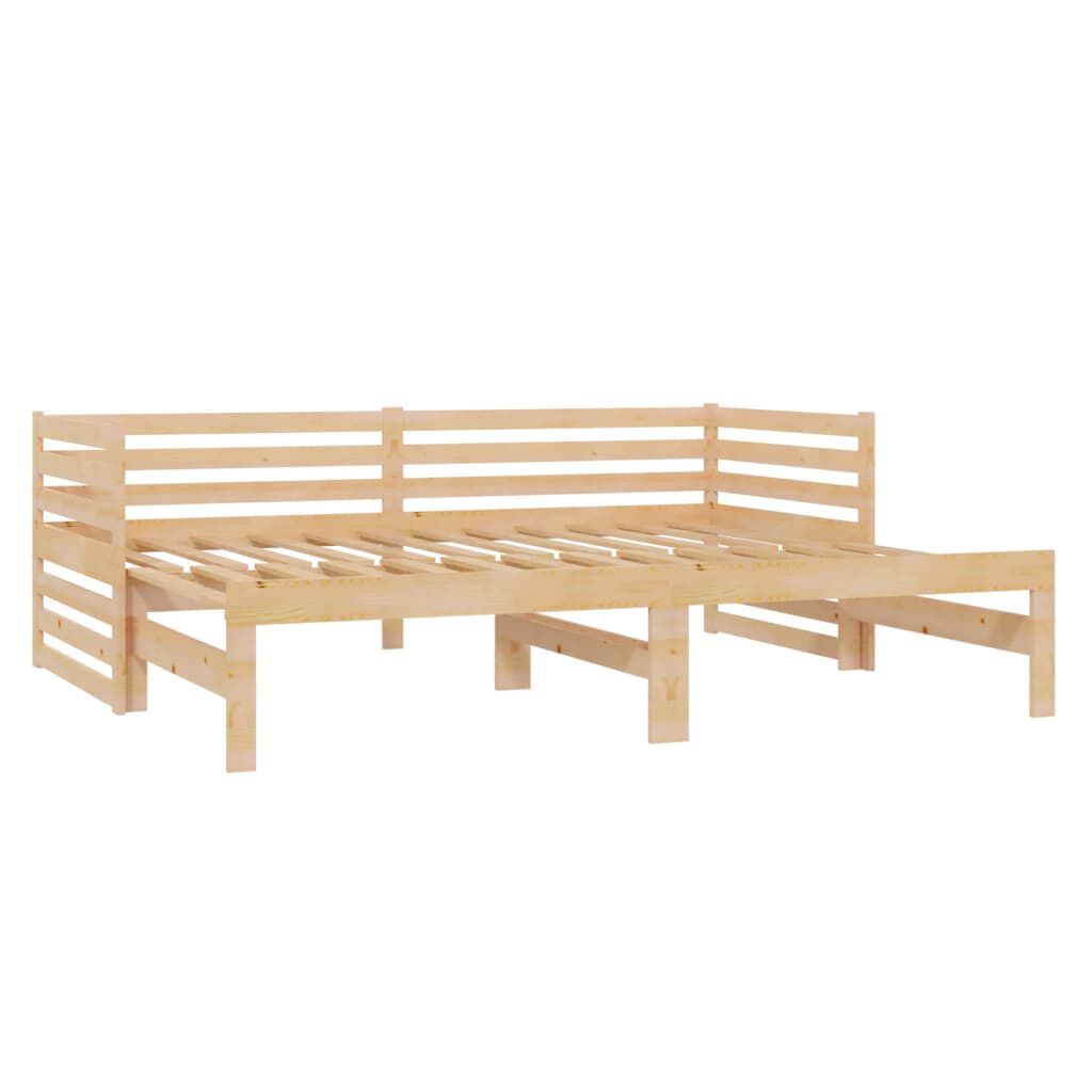 vidaXL Καναπές Κρεβάτι Συρόμενος 2x(90x200) εκ. από Μασίφ Ξύλο Πεύκου