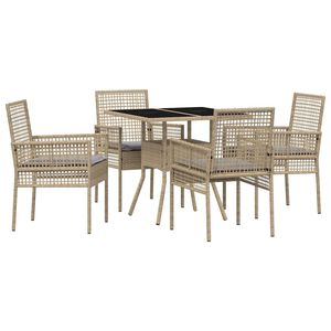 vidaXL &Sigma;έ&tau; &phi;&alpha;&gamma;&eta;&tau;&omicron;ύ &gamma;&iota;&alpha; &kappa;ή&pi;&omicron; 5 pcs &Mu;&pi;&epsilon;&zeta; &sigma;&upsilon;&nu;&theta;&epsilon;&tau;&iota;&kappa;ό &rho;&alpha;&tau;ά&nu;