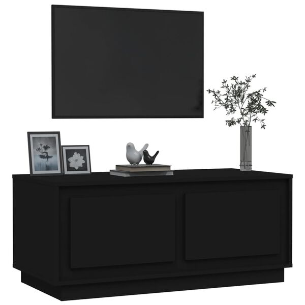 vidaXL Τραπεζάκι Σαλονιού Μαύρο 102x50x44 εκ. από Επεξεργασμένο Ξύλο