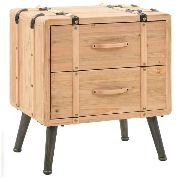vidaXL Κομοδίνο 50 x 35 x 57 εκ. από Μασίφ Ξύλο Ελάτης