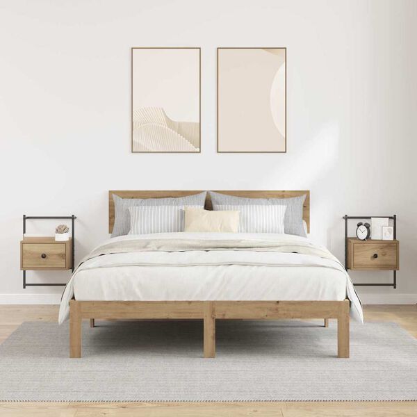 vidaXL &Kappa;&omicron;&mu;&omicron;&delta;ί&nu;&omicron; 2 pcs Artisan Oak 35 x 30 x 51 &epsilon;&kappa;. &Epsilon;&pi;&epsilon;&xi;&epsilon;&rho;&gamma;&alpha;&sigma;&mu;έ&nu;&omicron; &xi;ύ&lambda;&omicron;