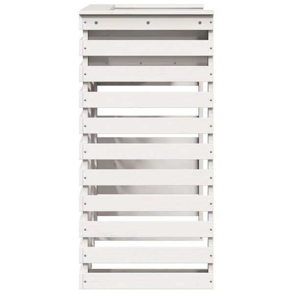 vidaXL Τραπέζι Μπαρ Εξ. Χώρου Λευκό 113,5x50x103 εκ. Μασίφ Πεύκο