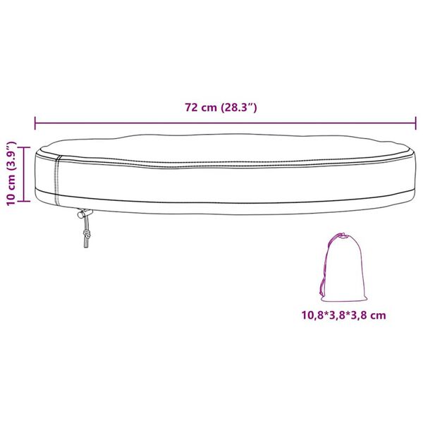 vidaXL Κάλυμμα Εξωτερικού Τραπεζιού Μαύρο 72 x 72 x 10 εκ Ύφασμα 600D