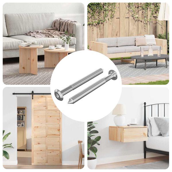 vidaXL &Beta;ί&delta;&epsilon;&sigmaf; &epsilon;&pi;ί&pi;&lambda;&omega;&nu; 2 pcs &Alpha;&sigma;&eta;&mu;ί M6 x 60 &chi;&iota;&lambda;. &Alpha;&tau;&sigma;ά&lambda;&iota;