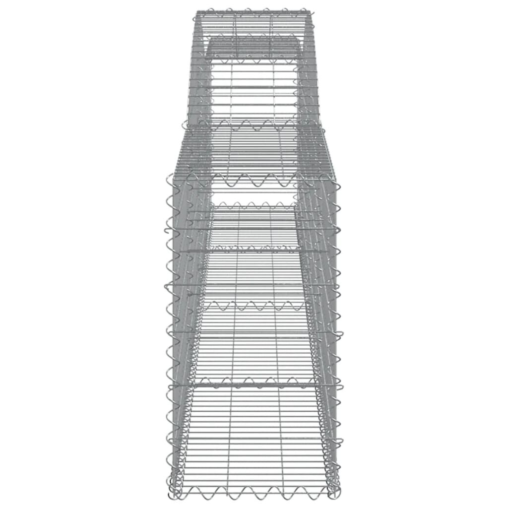 vidaXL Συρματοκιβώτια Τοξωτά 2 τεμ. 400x30x60/80 εκ. Γαλβαν. Ατσάλι