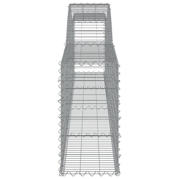 vidaXL Συρματοκιβώτια Τοξωτά 2 τεμ. 400x30x60/80 εκ. Γαλβαν. Ατσάλι