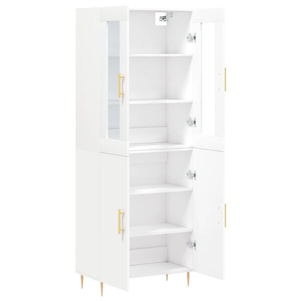 vidaXL Ντουλάπι Λευκό 69,5x34x180 εκ. από Επεξεργασμένο Ξύλο