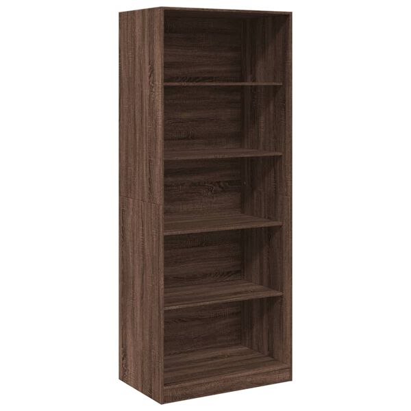vidaXL Ντουλάπα Καφέ Δρυς 80x50x200 εκ. από Επεξεργασμένο Ξύλο