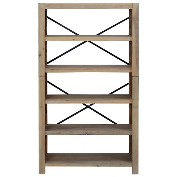 vidaXL Βιβλιοθήκη με 5 Επίπεδα 80 x 30 x 140 εκ. Μασίφ Ξύλο Ακακίας