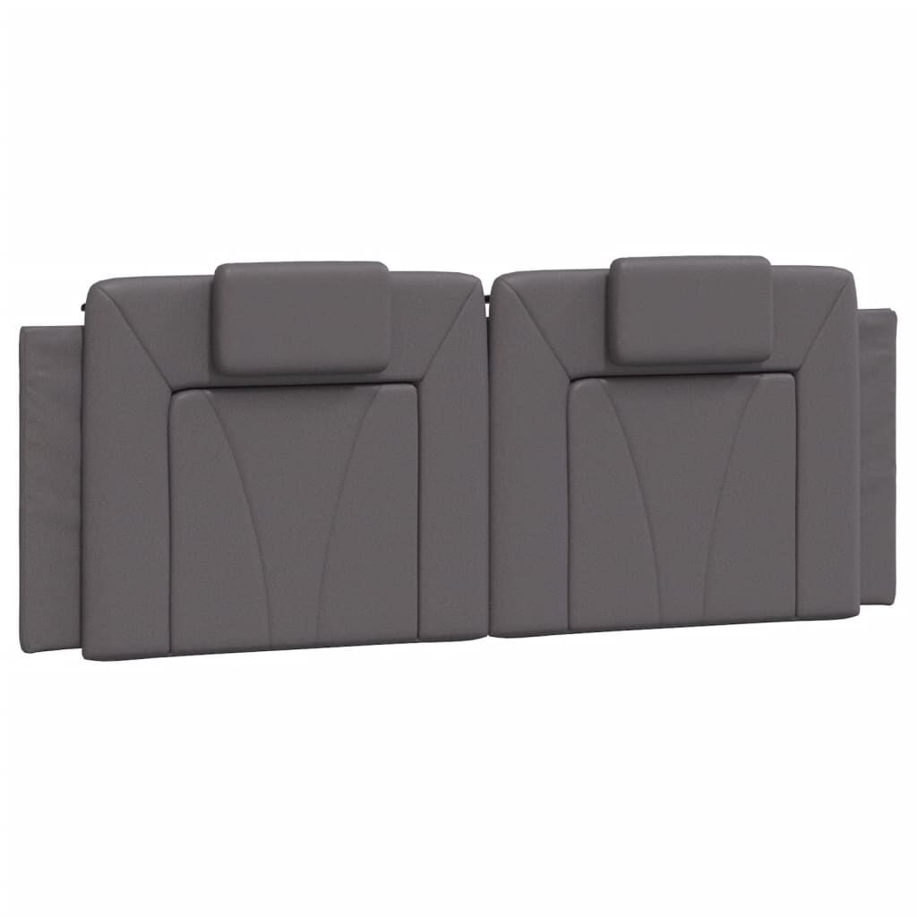 vidaXL Πλαίσιο Κρεβατιού με Κεφαλάρι Γκρι 120x200 εκ. Συνθετικό Δέρμα