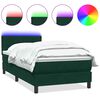 vidaXL &Kappa;&rho;&epsilon;&beta;ά&tau;&iota; Boxspring &mu;&epsilon; &Sigma;&tau;&rho;ώ&mu;&alpha; & LED &sigma;&kappa;&omicron;ύ&rho;&omicron; &pi;&rho;ά&sigma;&iota;&nu;&omicron; 100x220cm &Beta;&epsilon;&lambda;&omicron;ύ&delta;&iota;&nu;&omicron;