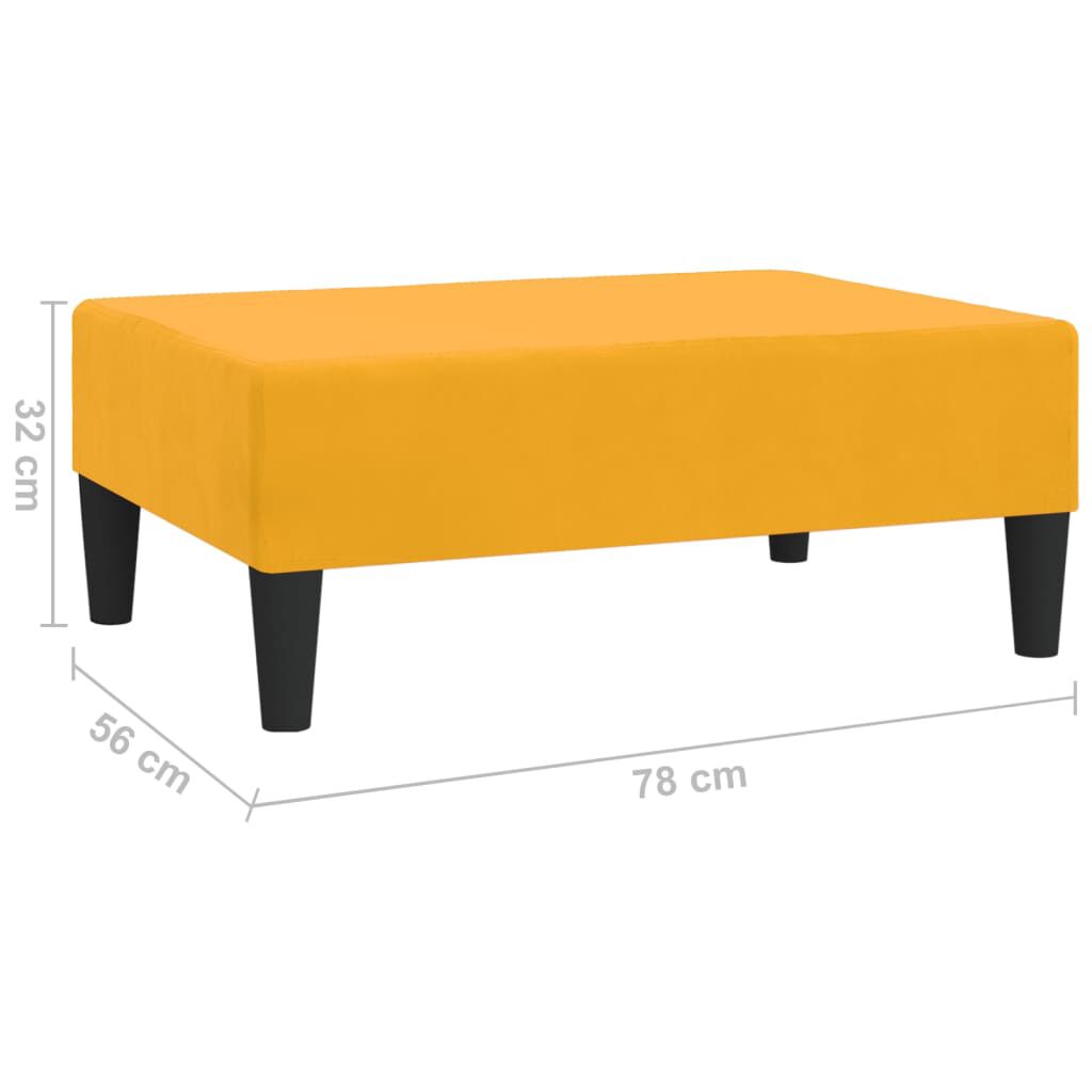 vidaXL Σκαμπό/Υποπόδιο Κίτρινο 78 x 56 x 32 εκ. Βελούδινο