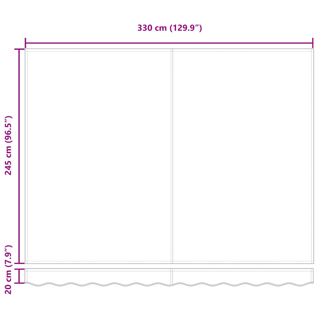 vidaXL Αυτόματη Ανασυρόμενη Τέντα Λευκή 350x250 εκ.