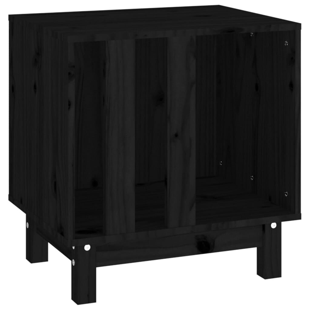 vidaXL Σπιτάκι Σκύλου Μαύρο 50 x 40 x 52 εκ. από Μασίφ Ξύλο Πεύκου