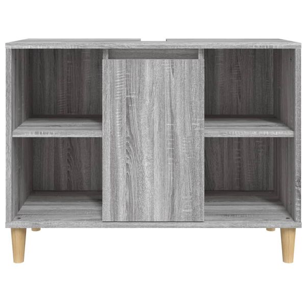 vidaXL Ντουλάπι Νιπτήρα Γκρι Sonoma 80 x 33 x 60εκ. Επεξεργασμένο Ξύλο