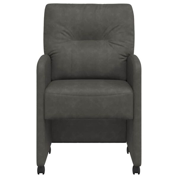 vidaXL Καρέκλες Φαγητού με Ρόδες 2 pcs Μαύρο 57 x 67 x 95 εκ