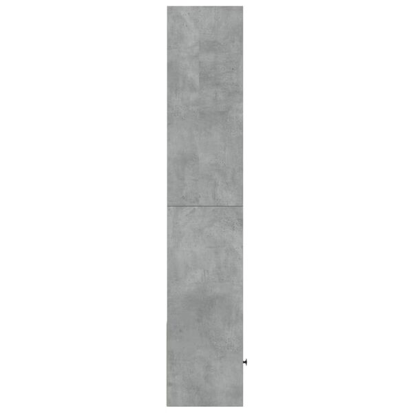 vidaXL Βιβλιοθήκη Γκρι Σκυροδέματος 40x36x189 εκ. Επεξεργ. Ξύλο