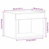 vidaXL Σετ επίπλου τηλεόρασης 2 pcs Μαύρη Οξυά 40 x 30 x 30 εκ