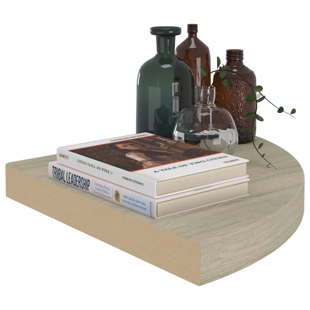 vidaXL Ράφι Τοίχου Γωνιακό Χρώμα Δρυός 35x35x3,8 εκ. από MDF