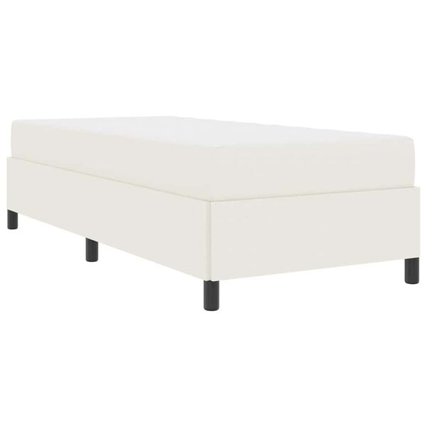 vidaXL Σκελετός Κρεβατιού Κρεμ 90 x 200 cm Βελούδο