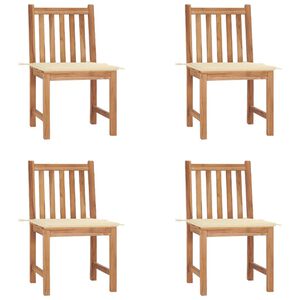 vidaXL &Kappa;&alpha;&rho;έ&kappa;&lambda;&epsilon;&sigmaf; &Kappa;ή&pi;&omicron;&upsilon; 4 &Tau;&epsilon;&mu;&alpha;&chi;ί&omega;&nu; &alpha;&pi;ό &Mu;&alpha;&sigma;ί&phi; &Xi;ύ&lambda;&omicron; Teak &mu;&epsilon; &Mu;&alpha;&xi;&iota;&lambda;ά&rho;&iota;&alpha;
