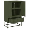 vidaXL Ντουλάπι Πράσινο Λαδί 68x39x111,5 εκ. από Ατσάλι