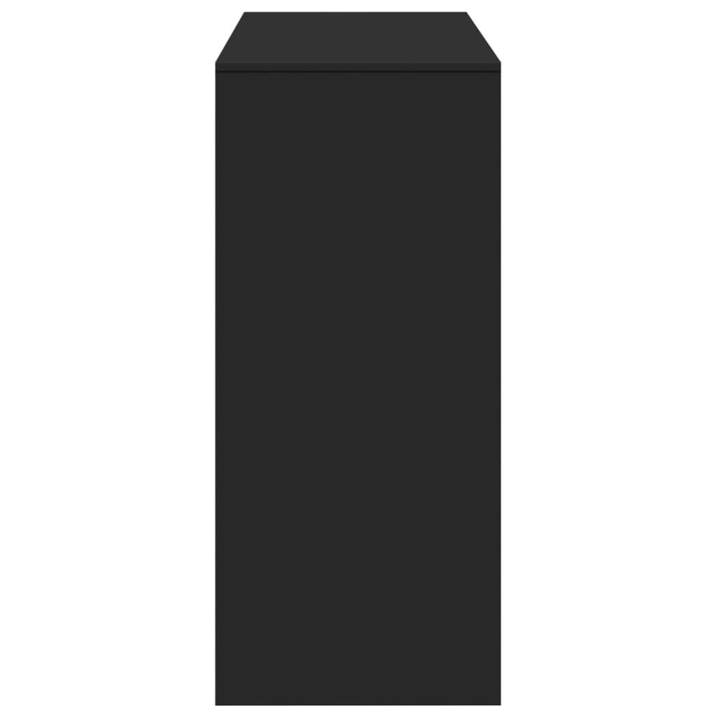 vidaXL Τραπέζι Κονσόλα με Ράφι Μαύρο 124x46x103,5 εκ. Επεξεργ. Ξύλο