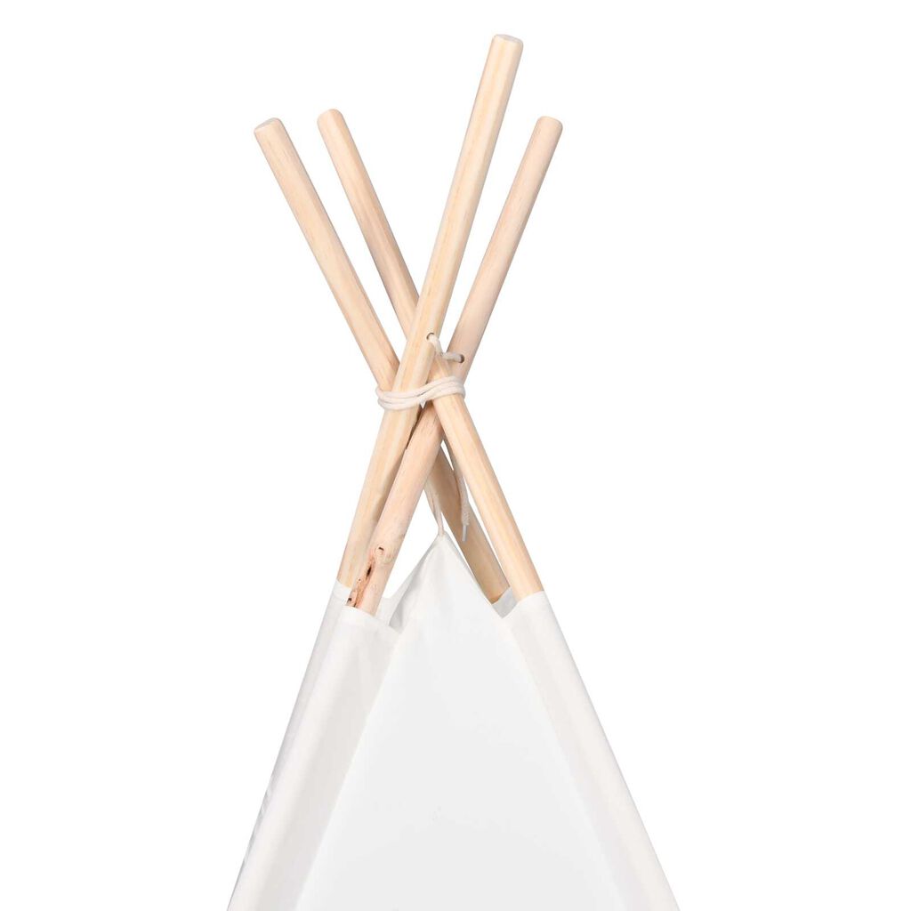 vidaXL Σκηνίτσα Teepee Λευκό 120 x 120 x 150 cm Υφάσμα, Πλαστικό