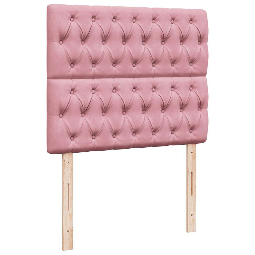 vidaXL Οθωμανικό κρεβάτι με στρώματα Ροζ 120x200cm Velvet