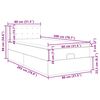 vidaXL Οθωμανικό κρεβάτι με στρώματα & LEDs Μαύρο Συνθετικό δέρμα