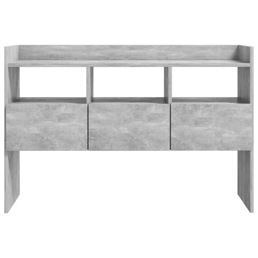 vidaXL Μπουφές Γκρι Σκυροδέματος 105 x 30 x 70 εκ. από Επεξ. Ξύλο