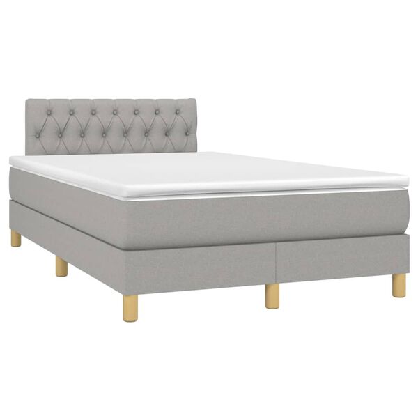 vidaXL &Kappa;&rho;&epsilon;&beta;ά&tau;&iota; Boxspring &mu;&epsilon; &Sigma;&tau;&rho;ώ&mu;&alpha; & LED &Alpha;&nu;.&Gamma;&kappa;&rho;&iota; 120x200 &epsilon;&kappa; &Upsilon;&phi;&alpha;&sigma;&mu;ά&tau;&iota;&nu;&omicron;