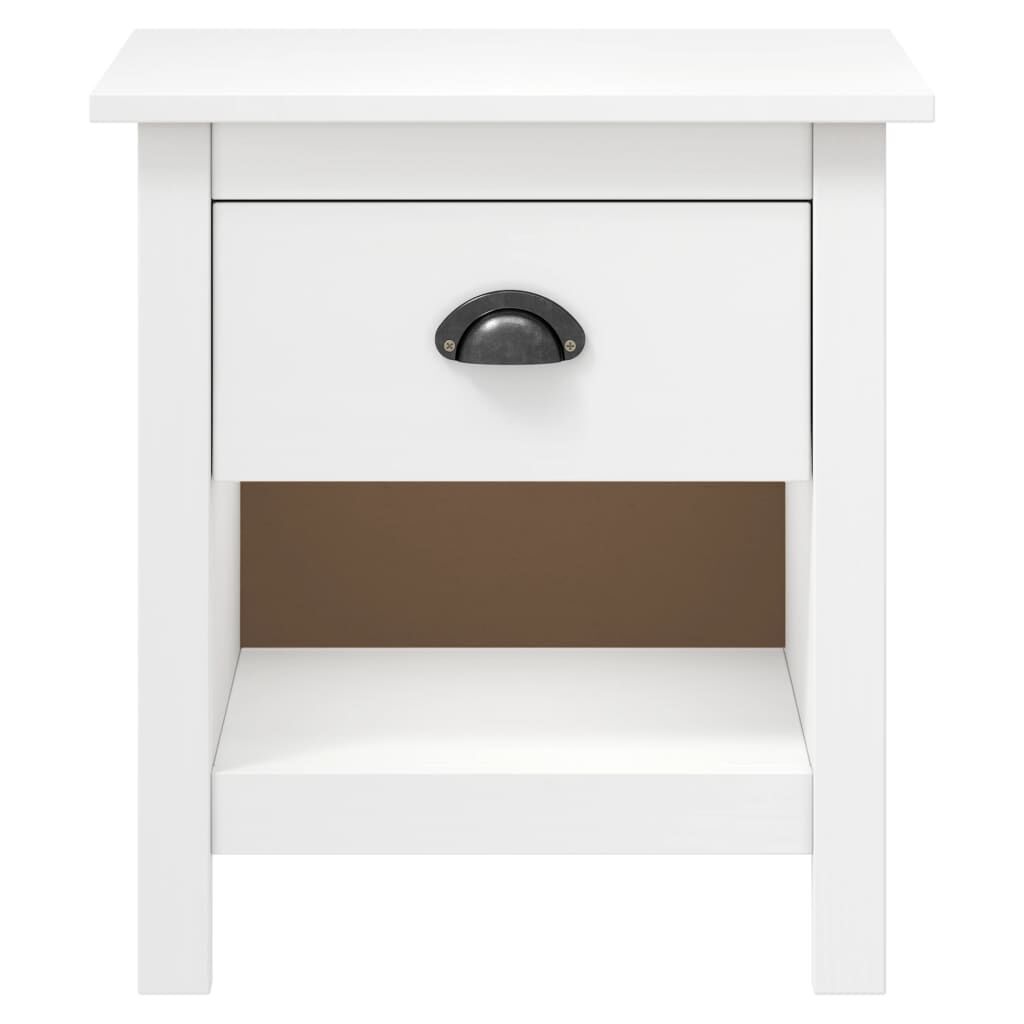 vidaXL Κομοδίνα Hill 2 Τεμ. 46 x 35 x 49,5 εκ. από Μασίφ Ξύλο Πεύκου