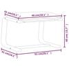 vidaXL Υποπόδιο Μαύρο 51 x 41 x 40 εκ. Υφασμάτινο
