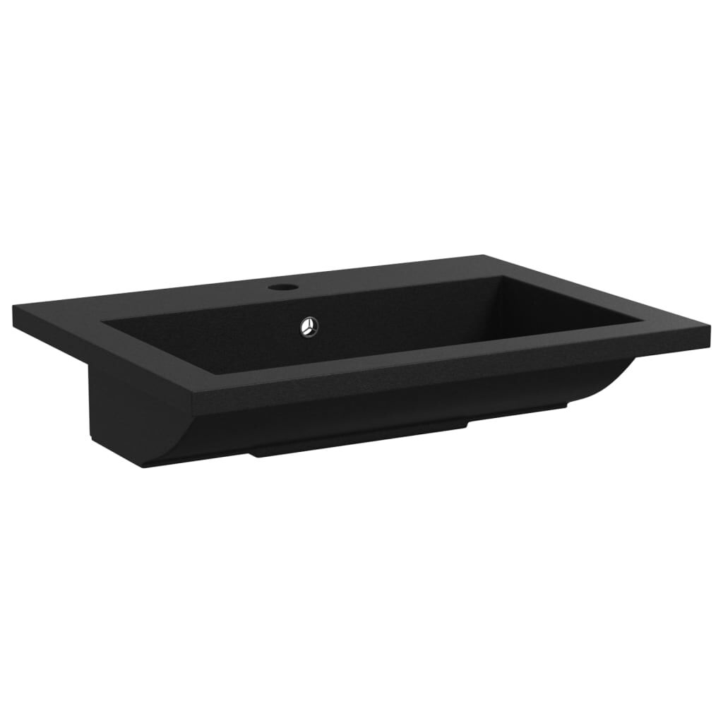 vidaXL Νιπτήρας Μαύρος 600 x 450 x 120 χιλ. Γρανιτένιος