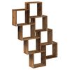 vidaXL Ράφι κύβος τοίχου Παλιό ξύλο 90x15x119,5 cm Κατασκευασμένο ξύλο