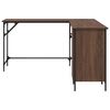 vidaXL Γραφείο Καφέ Δρυς 141x141x75 εκ. από Επεξεργασμένο Ξύλο
