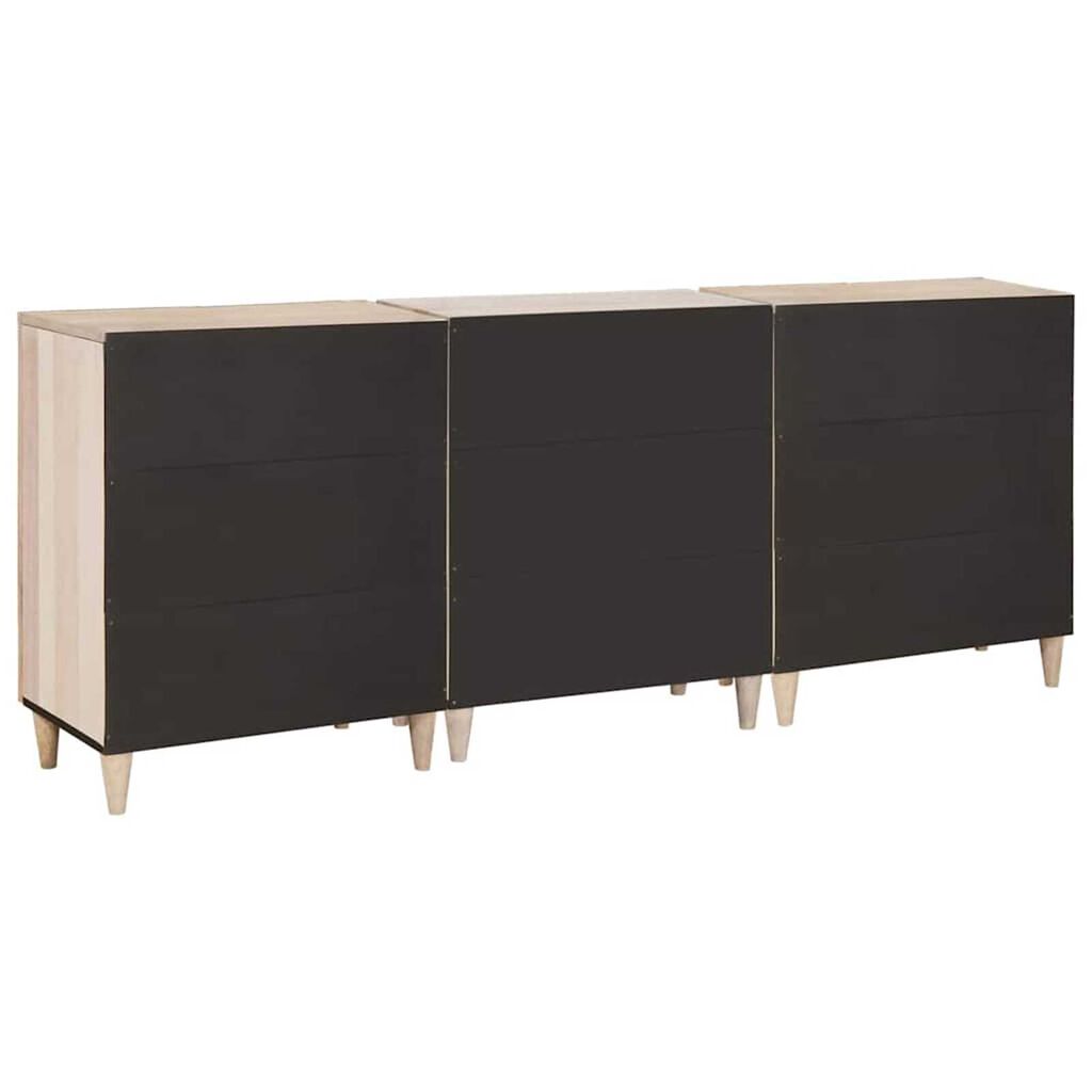 vidaXL Πλαϊνό γραφείο 3 pcs Λευκό 60 x 33 x 75 cm Μασίφ ξύλο μάνγκο