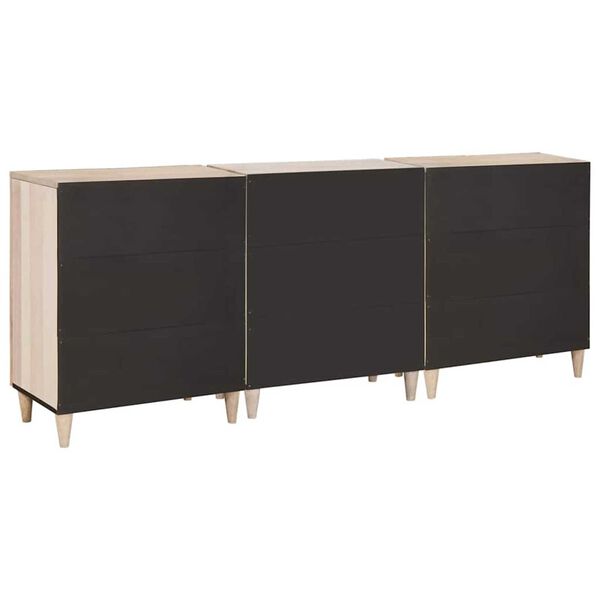 vidaXL Πλαϊνό γραφείο 3 pcs Λευκό 60 x 33 x 75 cm Μασίφ ξύλο μάνγκο