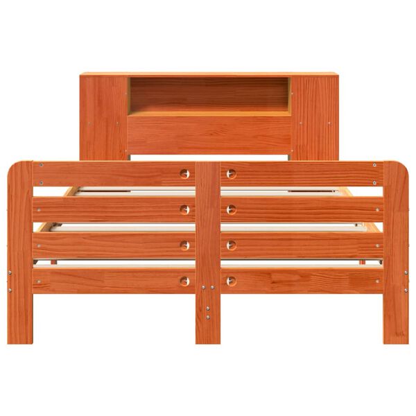 vidaXL Σκελετός Κρεβ. Χωρίς Στρώμα Καφέ Κεριού 160x200 εκ Μασίφ Πεύκο