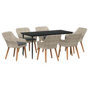vidaXL &Sigma;έ&tau; &phi;&alpha;&gamma;&eta;&tau;&omicron;ύ &gamma;&iota;&alpha; &kappa;ή&pi;&omicron; 7 pcs &Alpha;&nu;&omicron;&iota;&chi;&tau;ό &gamma;&kappa;&rho;&iota; &sigma;&upsilon;&nu;&theta;&epsilon;&tau;&iota;&kappa;ό &rho;&alpha;&tau;ά&nu;