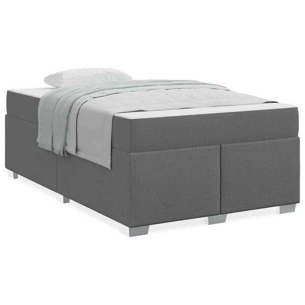 vidaXL Σκελετός Κρεβατιού Σκούρο γκρι 120 x 190 cm ύφασμα