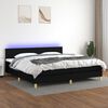 vidaXL &Kappa;&rho;&epsilon;&beta;ά&tau;&iota; Boxspring &mu;&epsilon; &Sigma;&tau;&rho;ώ&mu;&alpha; & LED &Mu;&alpha;ύ&rho;&omicron; 200x200 &epsilon;&kappa;. &Upsilon;&phi;&alpha;&sigma;&mu;ά&tau;&iota;&nu;&omicron;